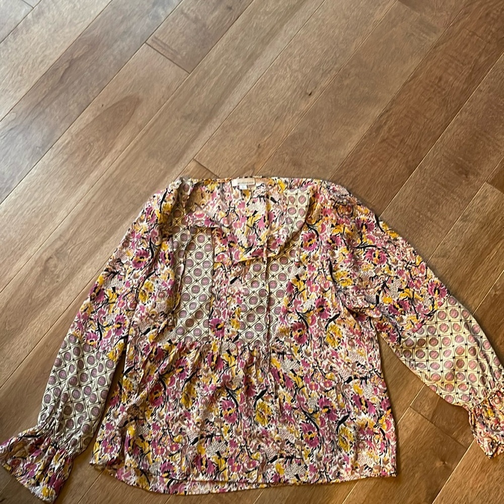 Adorable Patchwork Printed Blouse - image 1
